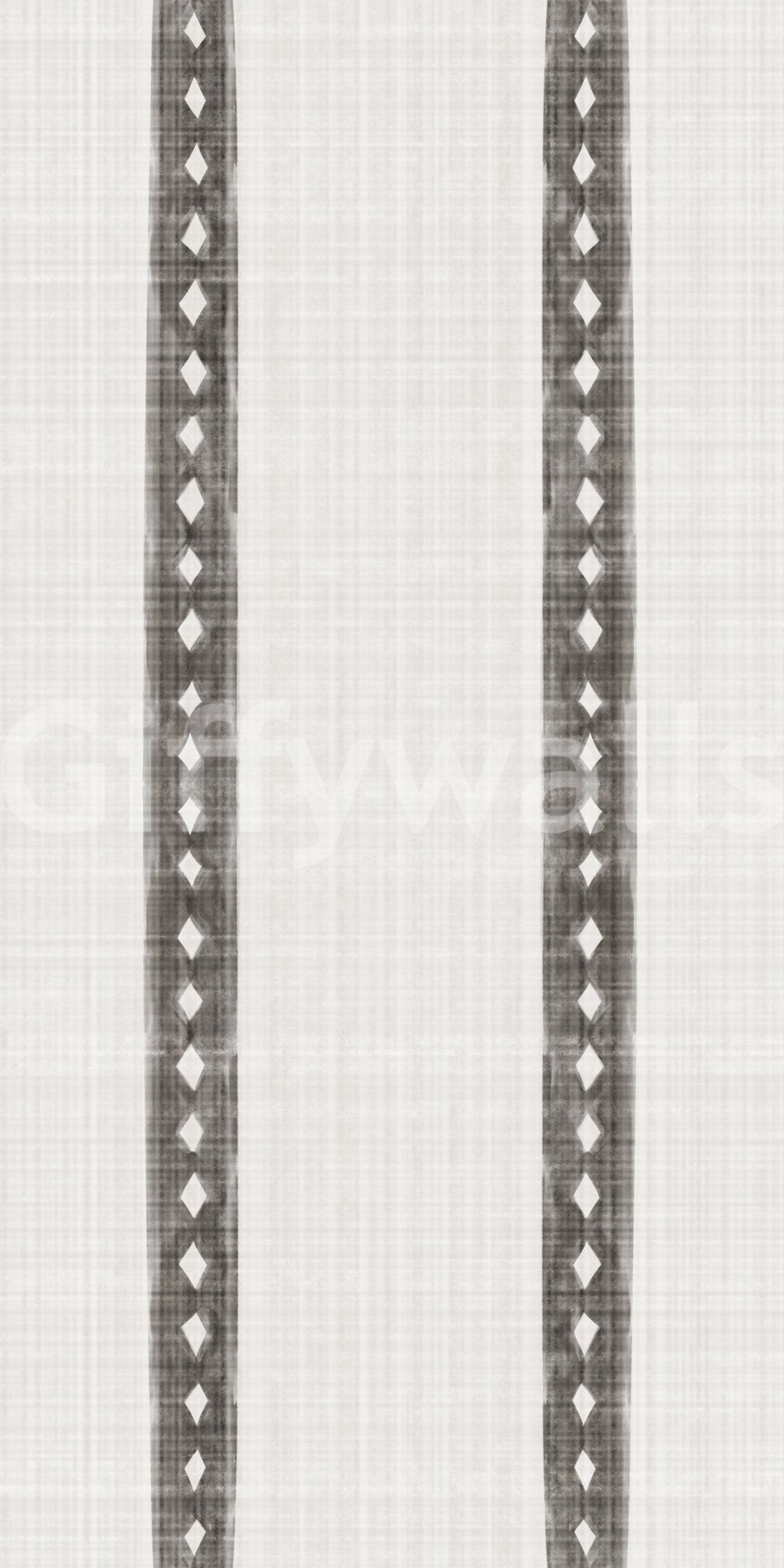 Living room accent with gray diamond wallpaper

