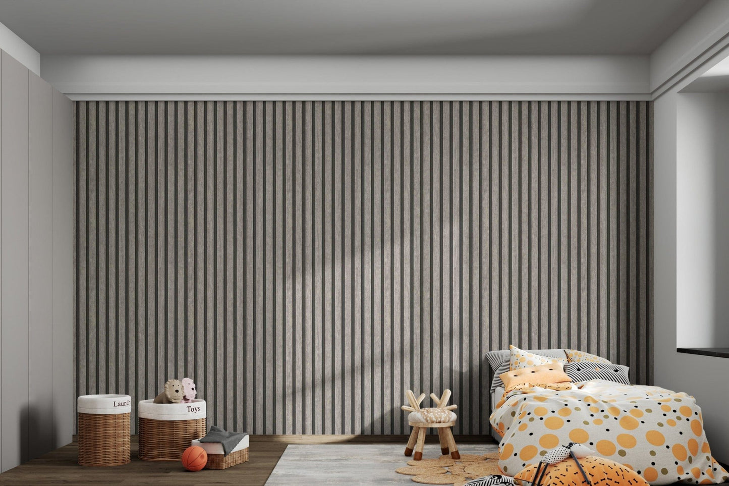 Gray Grunge Striped Wallpaper for Walls
