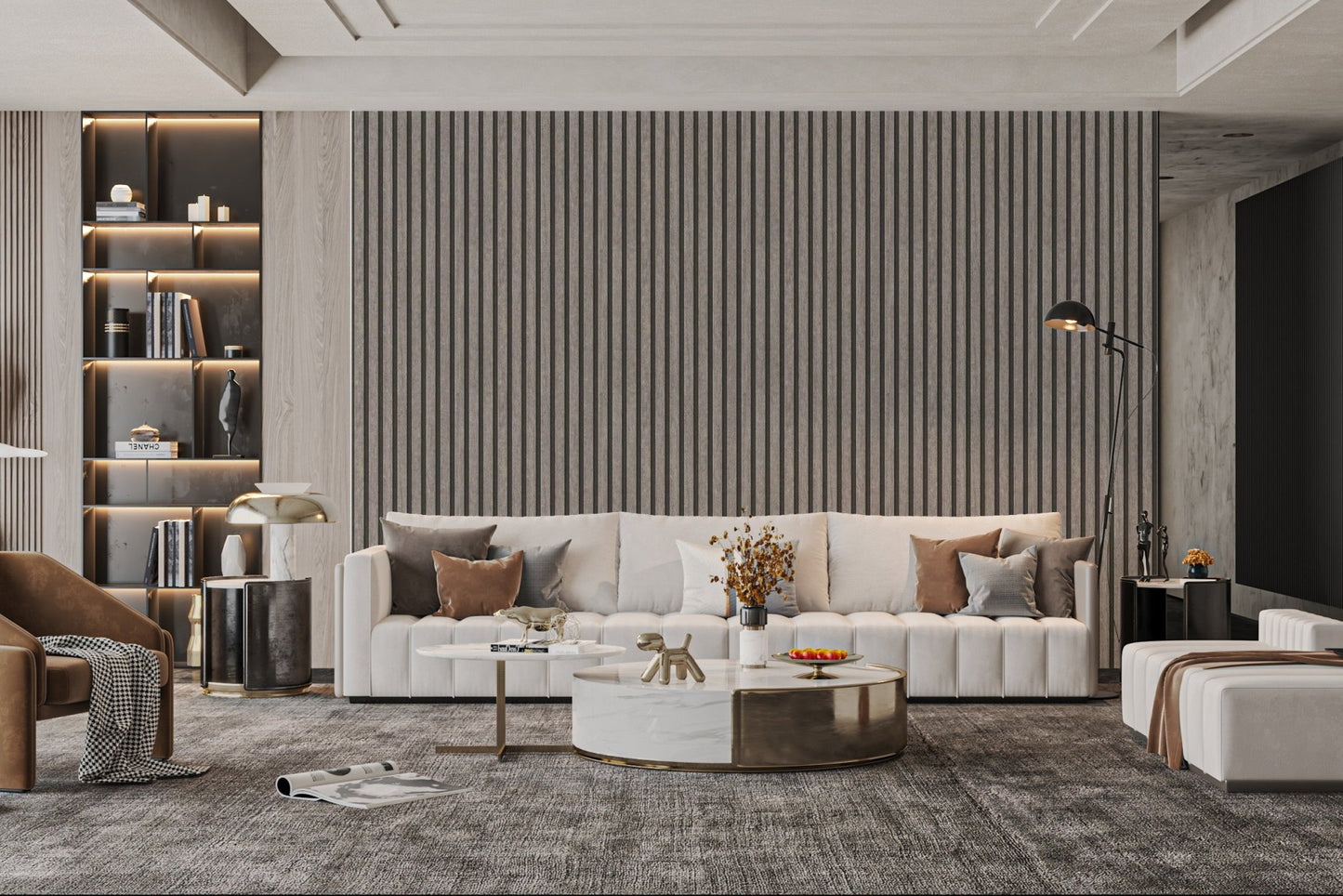 Textured Gray Wood Stripe Wallpaper
