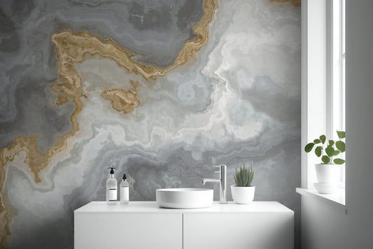 Elegant Gray Marble Wallpaper Mural design Marble-10