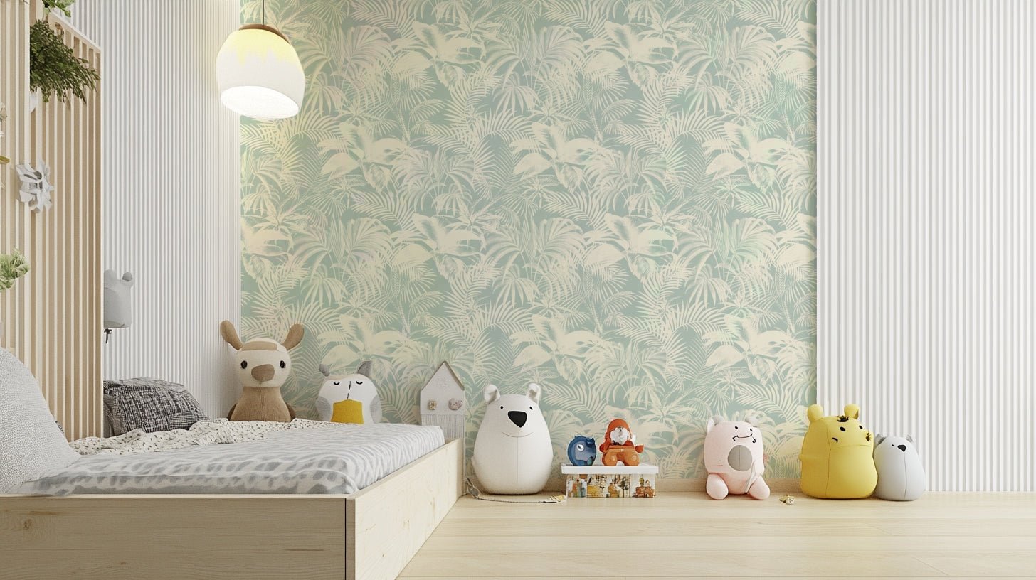 Modern tropical wall mural.
