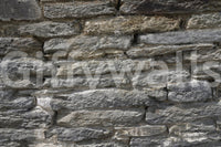 Modern bathroom design with gray stone wall mural., GD6061