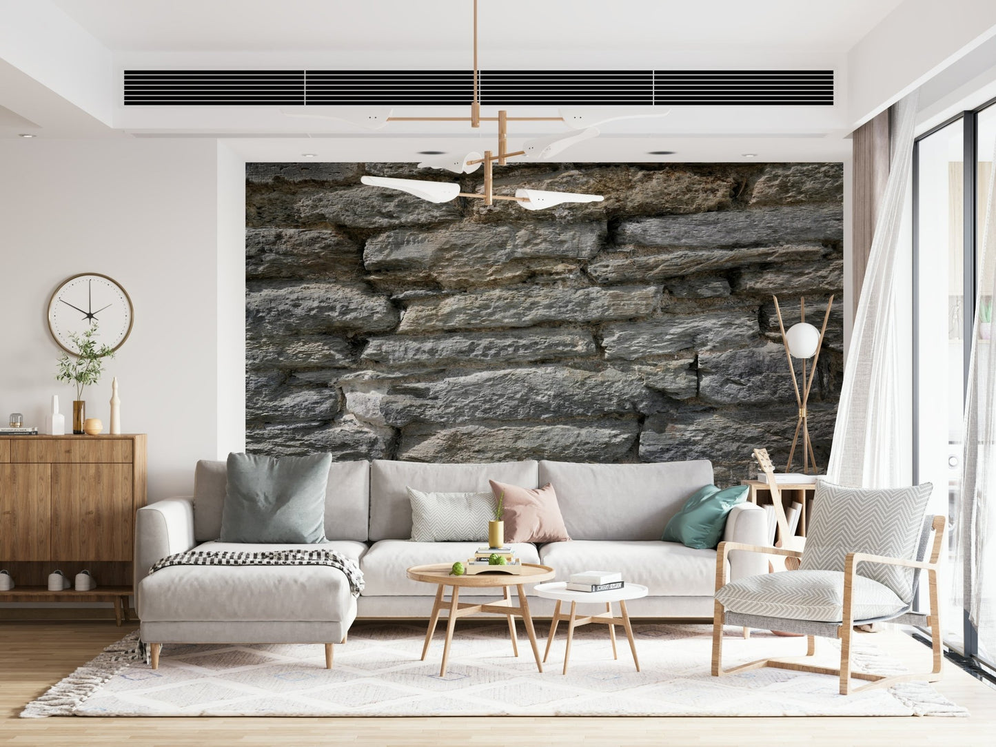 Detail shot of the gray stone wall texture., GD6061
