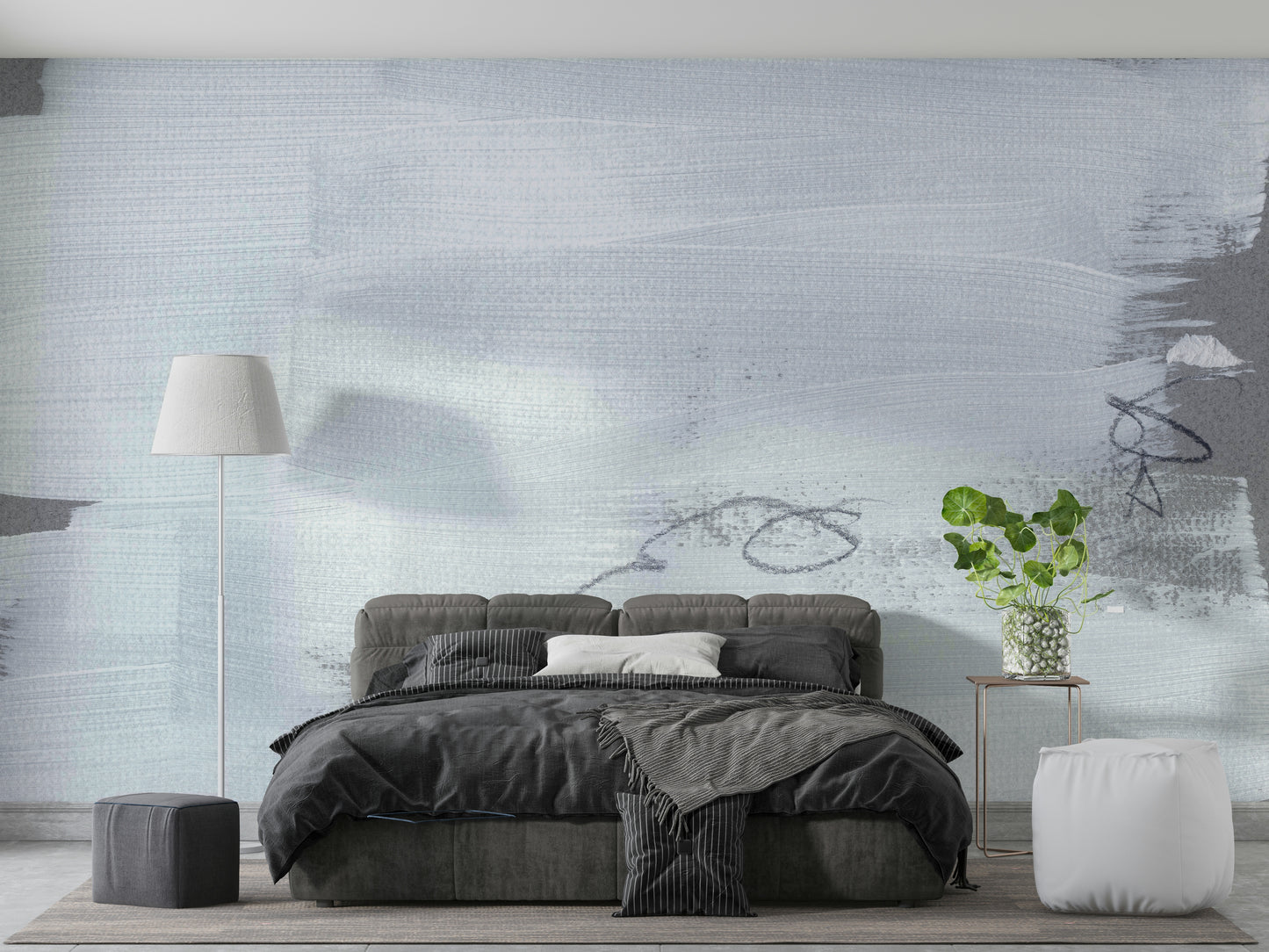 A serene subtle pattern wall mural for your decor.

