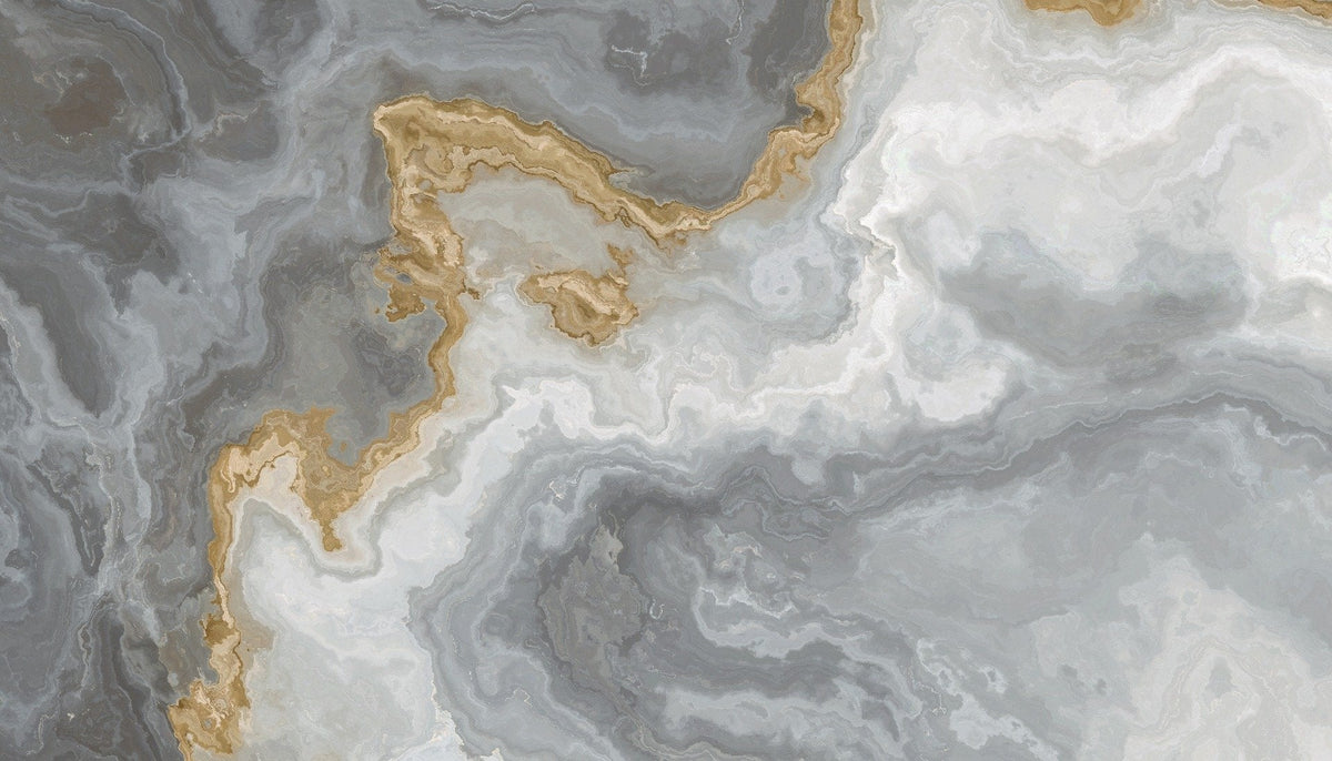 Gray Marble Wallpaper Mural in your room — zoomed