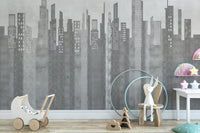 Black and white cityscape wallpaper

