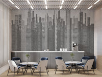 Skyscraper city skyline wallpaper print
