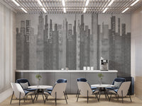 Skyscraper city skyline wallpaper print
