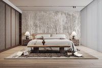 Grayscale Woodland Nature Wallpaper Design D117
