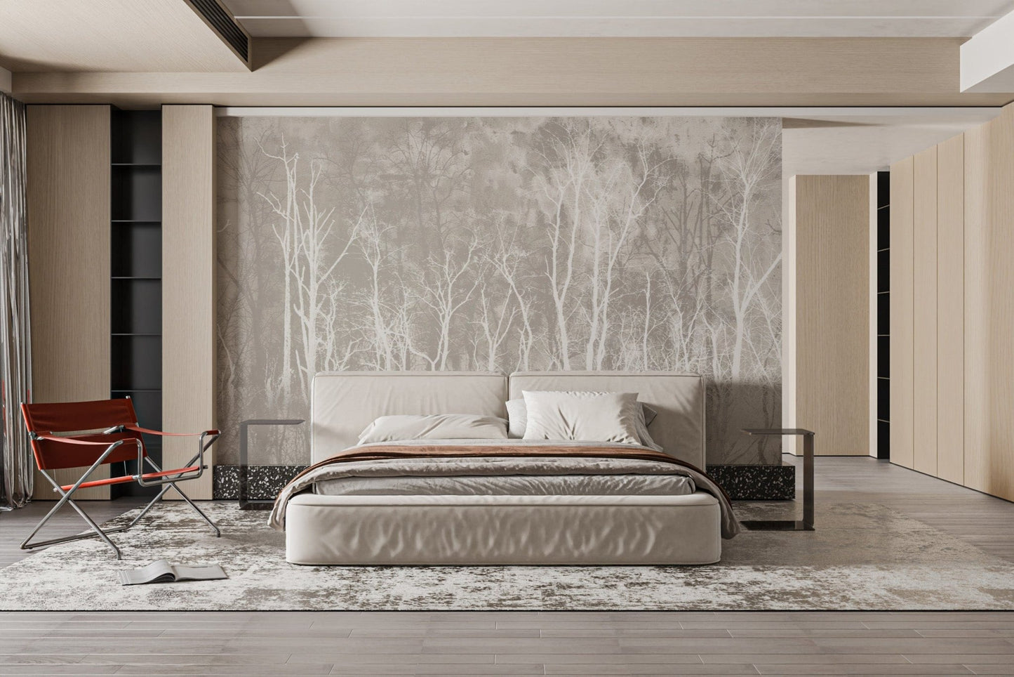 Monochrome Nature Jungle Wall Covering
 D117