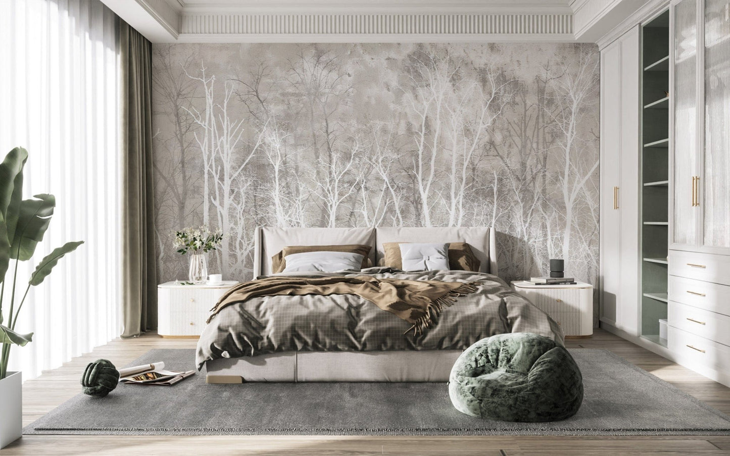 Elegant Woodland Jungle Wall Design
 D117