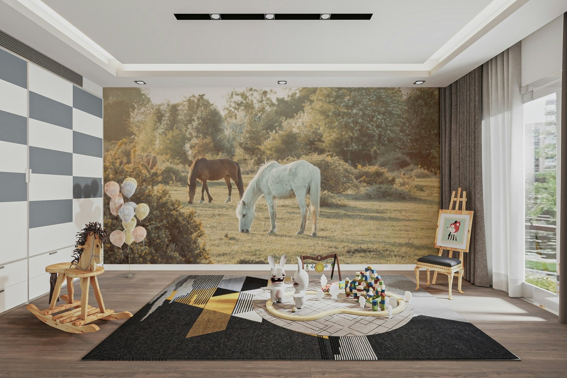 The colors are natural and gentle.

