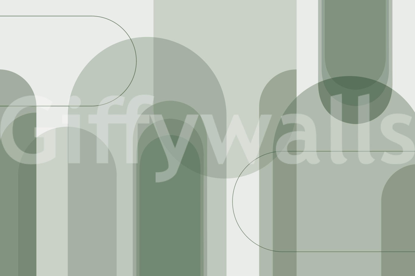 Subtle green arch geometry art

