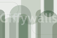 Subtle green arch geometry art

