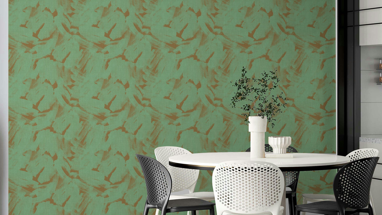 Green Abstract Brushstroke   Wallpaper⁠