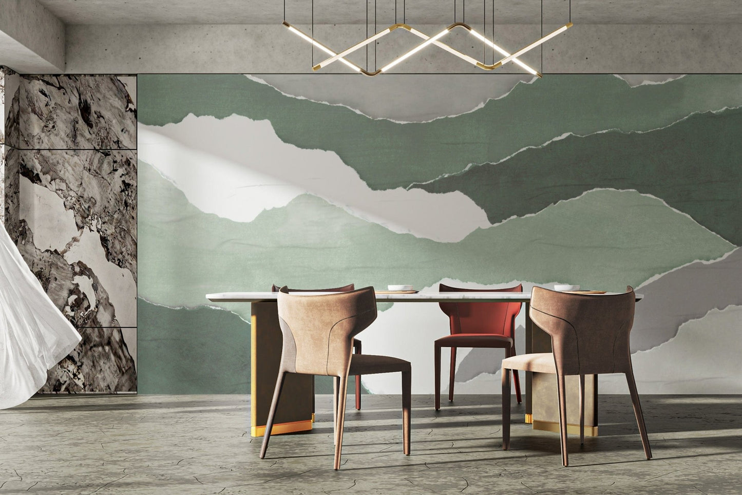 "Earthy green abstract wallpaper for walls"
