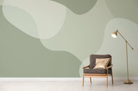 Unique Green Abstract Wallpaper Mural for interiors
