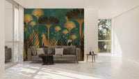Sophisticated Emerald Green Wall Mural
