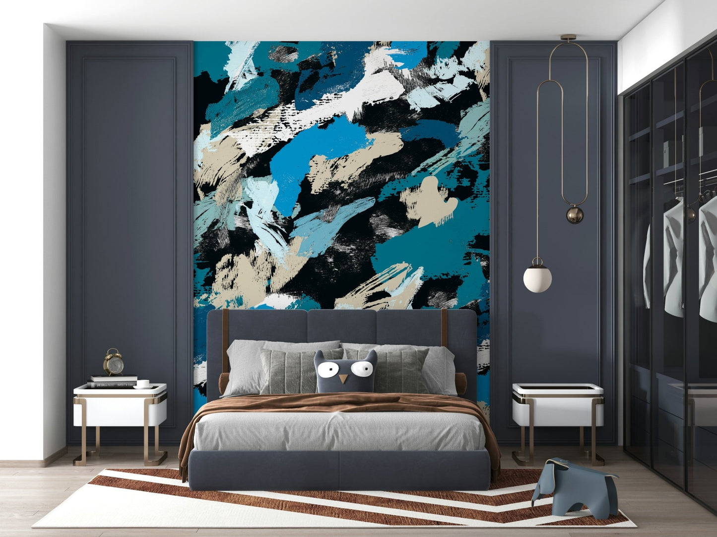 Green blue nocturne Wall Mural