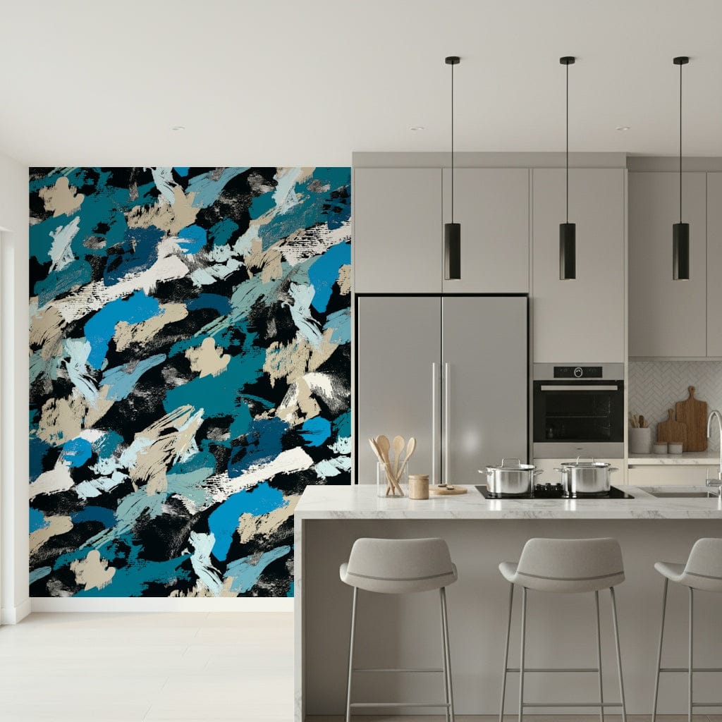 Green blue nocturne Wall Mural