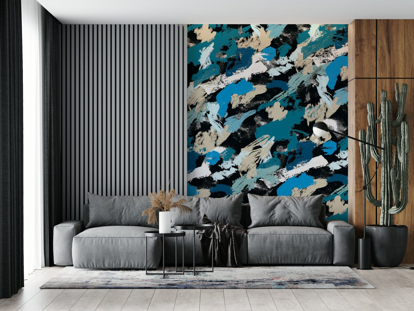 Green blue nocturne Wall Mural