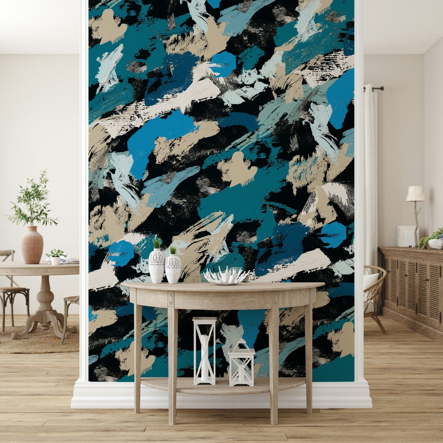 Green blue nocturne Wall Mural
