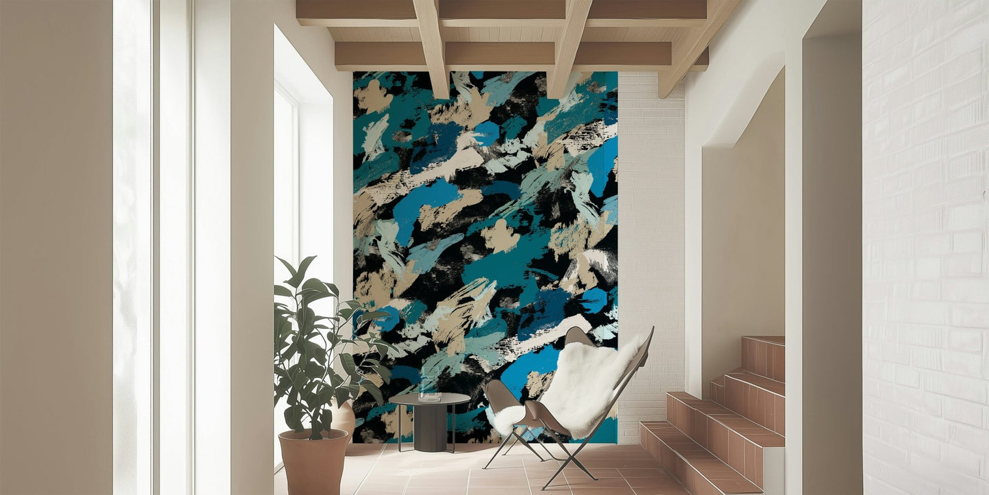 Green blue nocturne Wall Mural