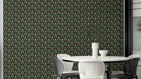 Green Chunky Plant Jewel Jungle Wallpaper full view GD489

