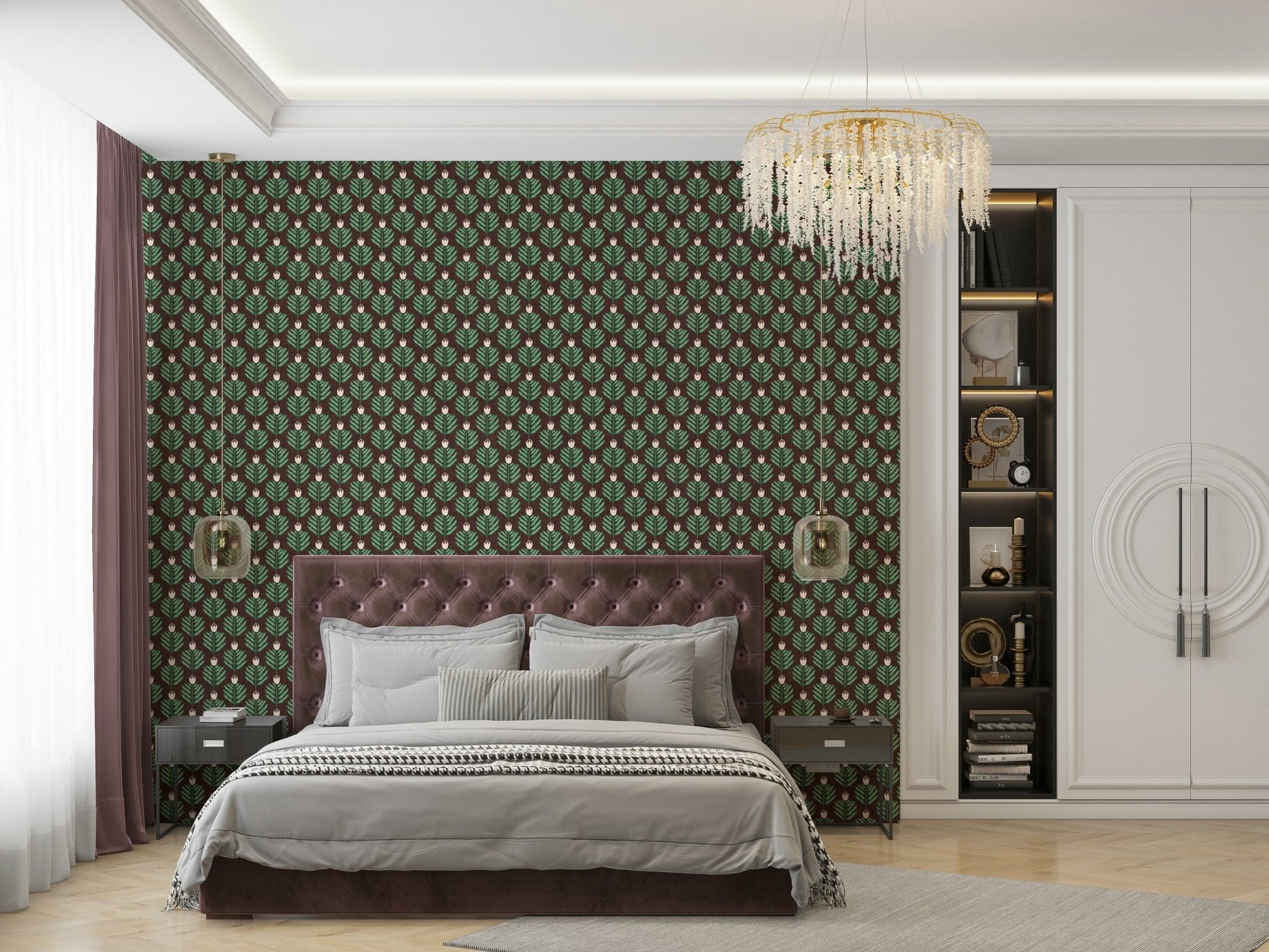 Fresh green jungle wallpaper for walls
 GD489

