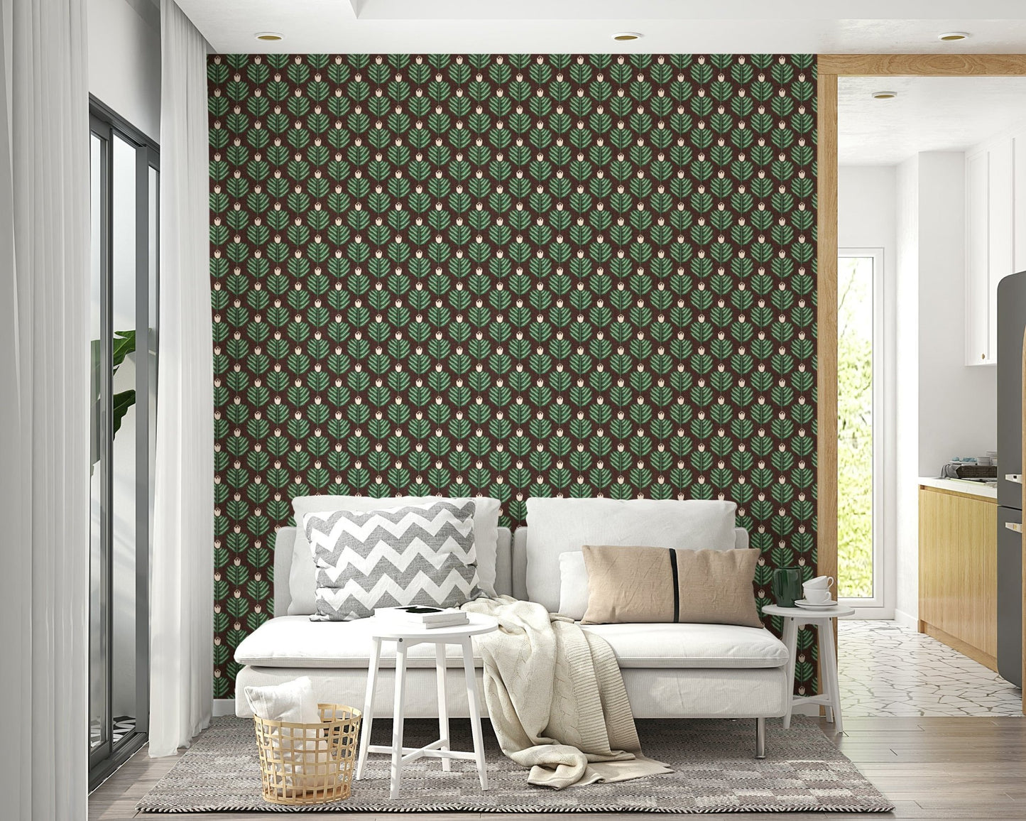 Stylish plant pattern wallpaper for walls
 GD489
