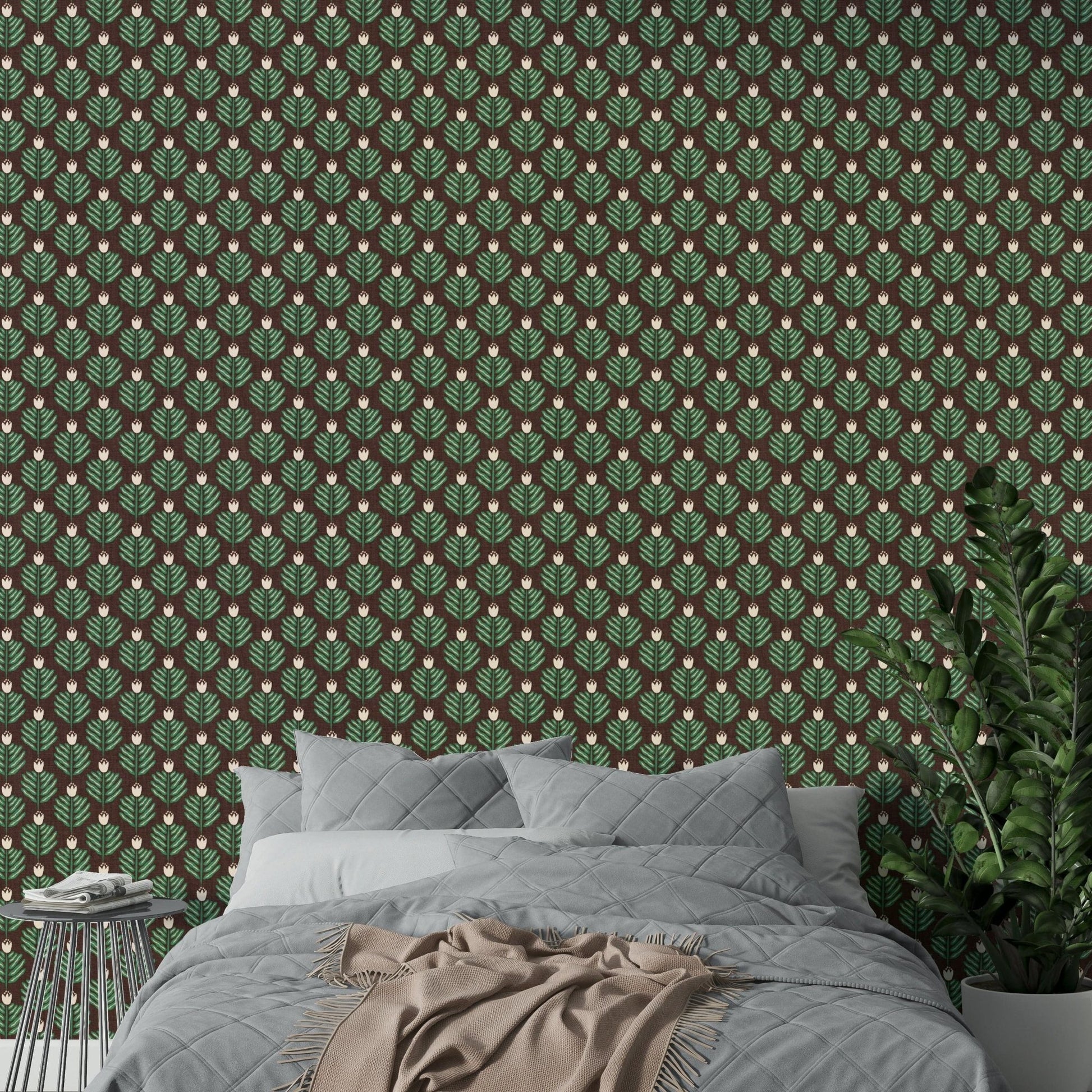 Soothing and vibrant jungle-inspired wallpaper texture GD489

