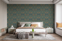 Charming vintage floral pattern mural
