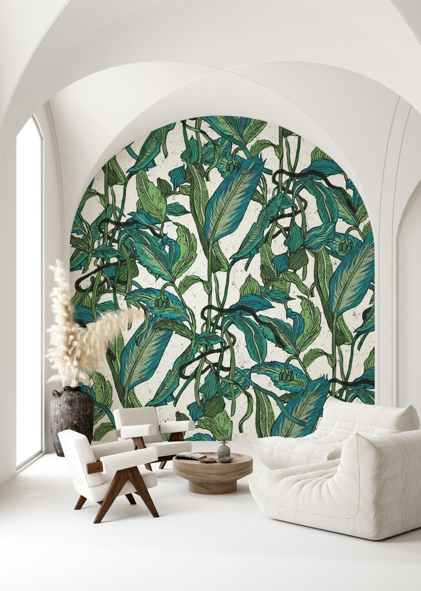 Green Gardens Wall Mural showing dense vibrant foliage. GD5429