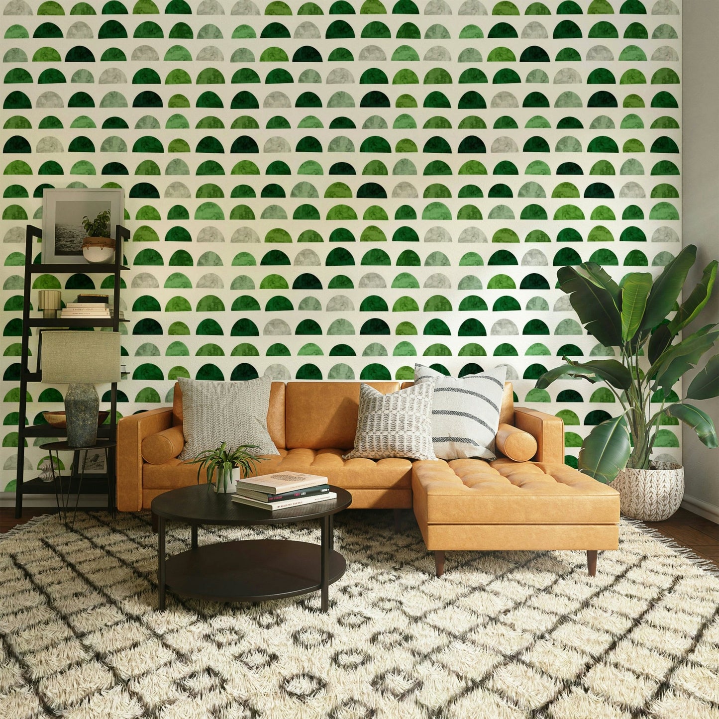 The wallpaper has a smooth, matte finish.

