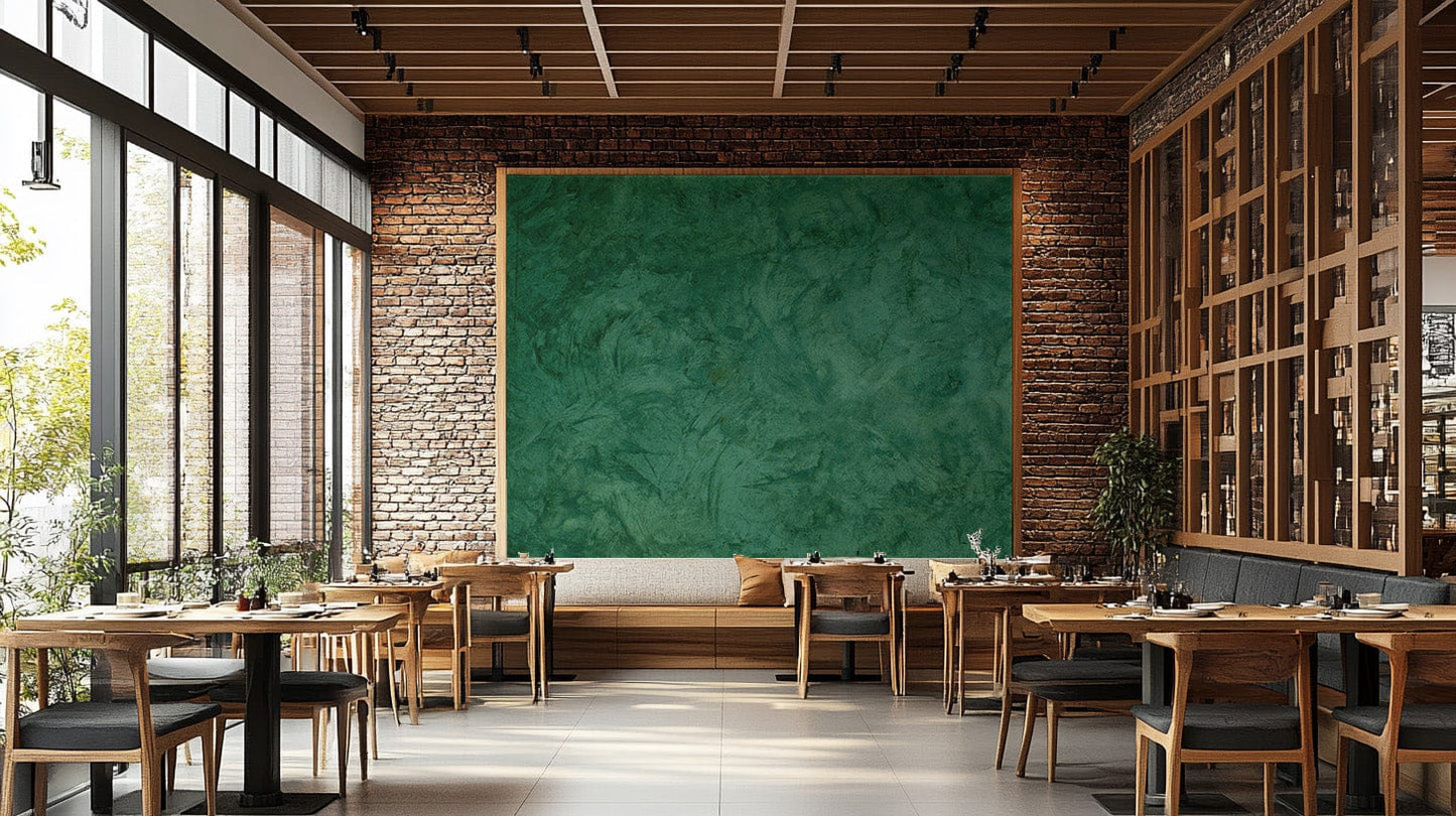 Green grunge cement wallpaper mural design Concrete-02