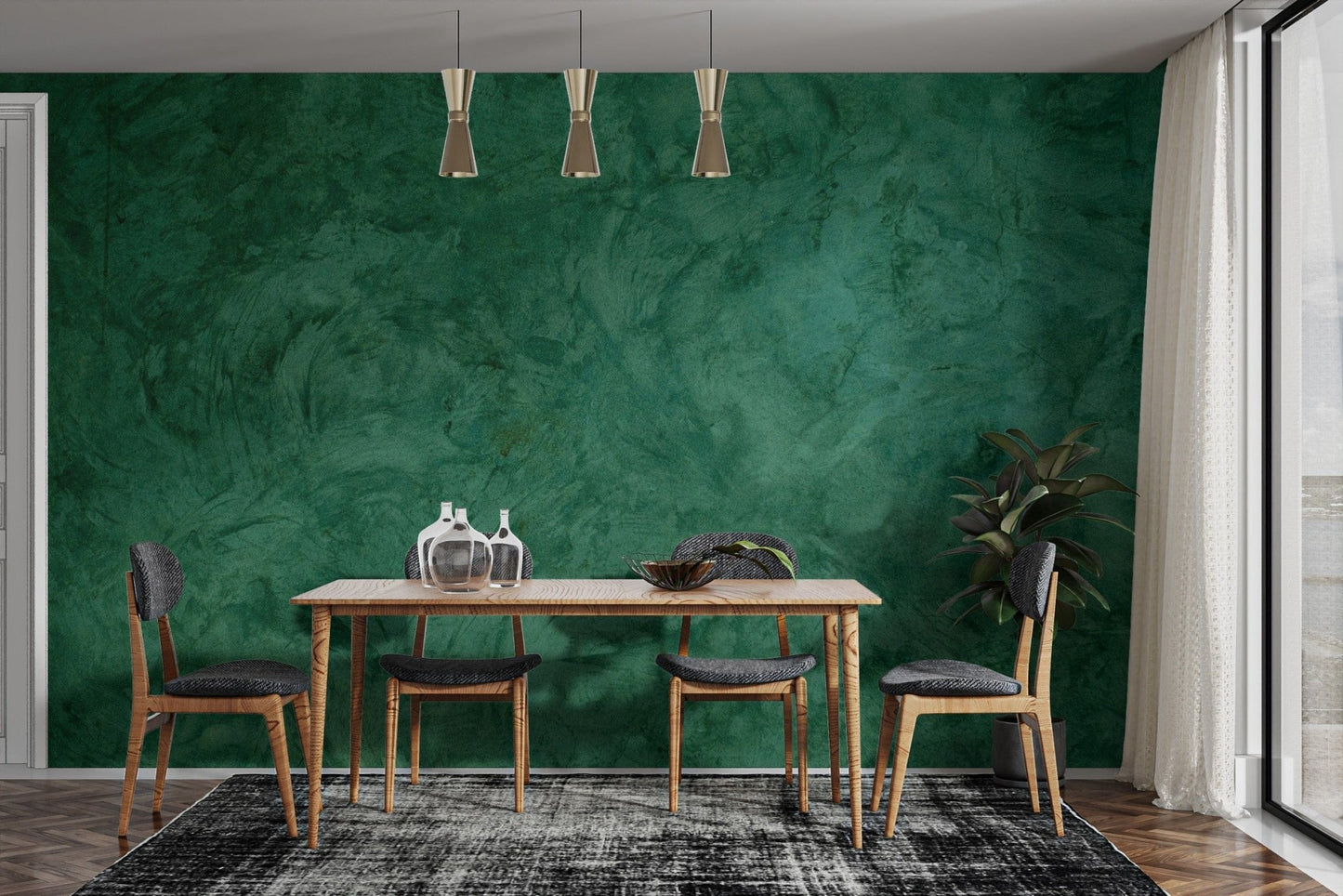 Green Grunge Cement Wallpaper Mural - Giffywalls Concrete-02