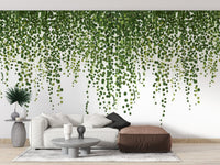 Green Hanging Ivy Leaves Wallpaper Mural - Giffywalls tropical-13
