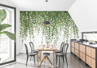 Green Hanging Ivy Leaves Wallpaper Mural - Giffywalls tropical-13