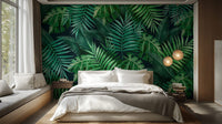 Green Leaves Wallpaper Mural - Giffywalls