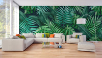 Tranquil Green Leaves Wallpaper Mural for bedrooms
