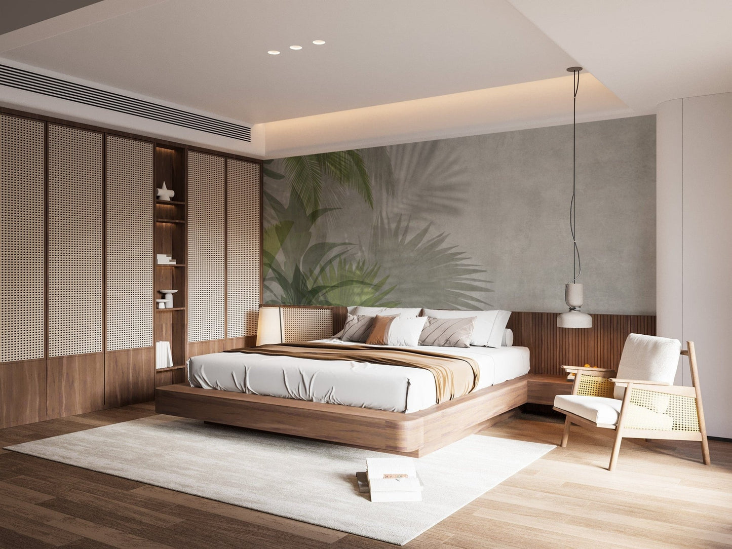 Lush greenery leaf wallpaper wall mural
