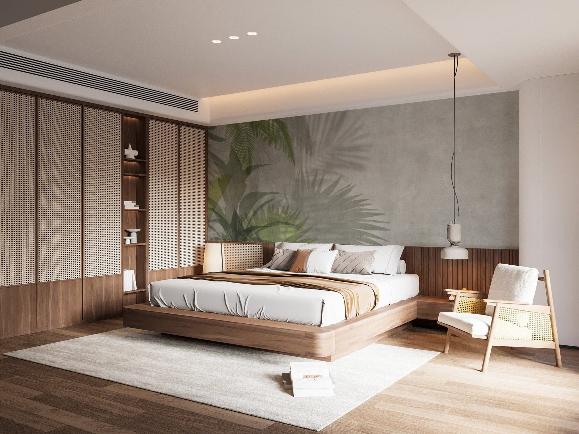 Lush greenery leaf wallpaper wall mural
