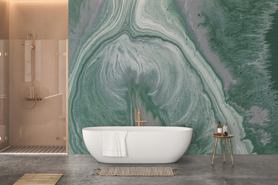 Elegant Green Marble Wallpaper Mural design C547
