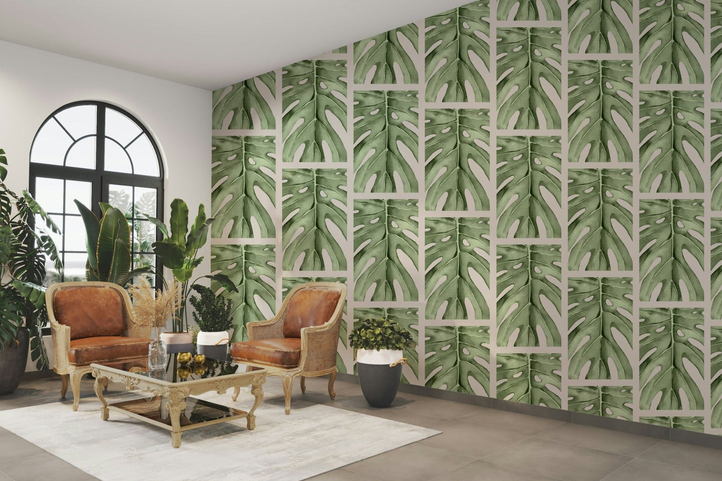 The composition is a harmonious, geometric pattern.

