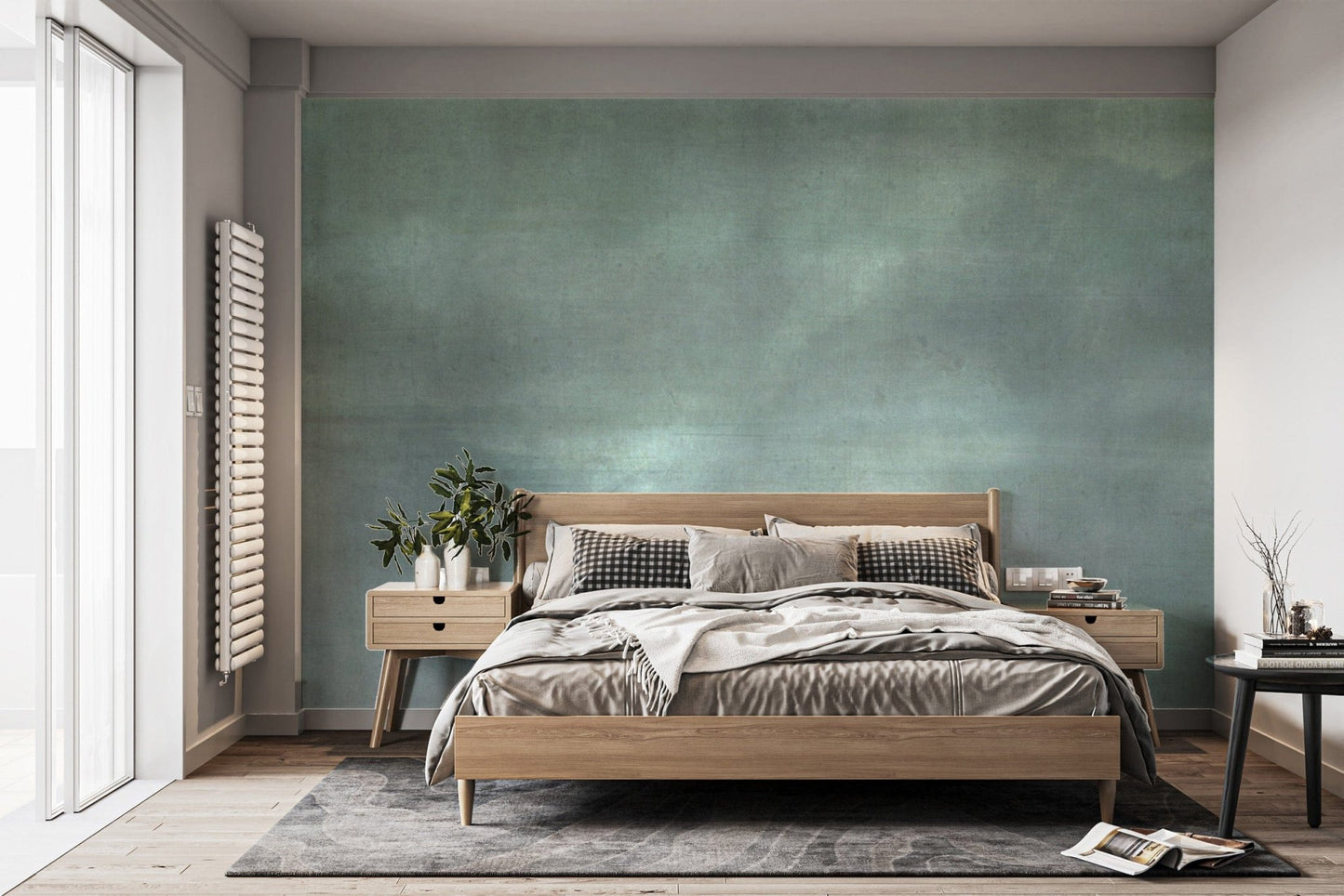 Subtle ombre effect green wallpaper
