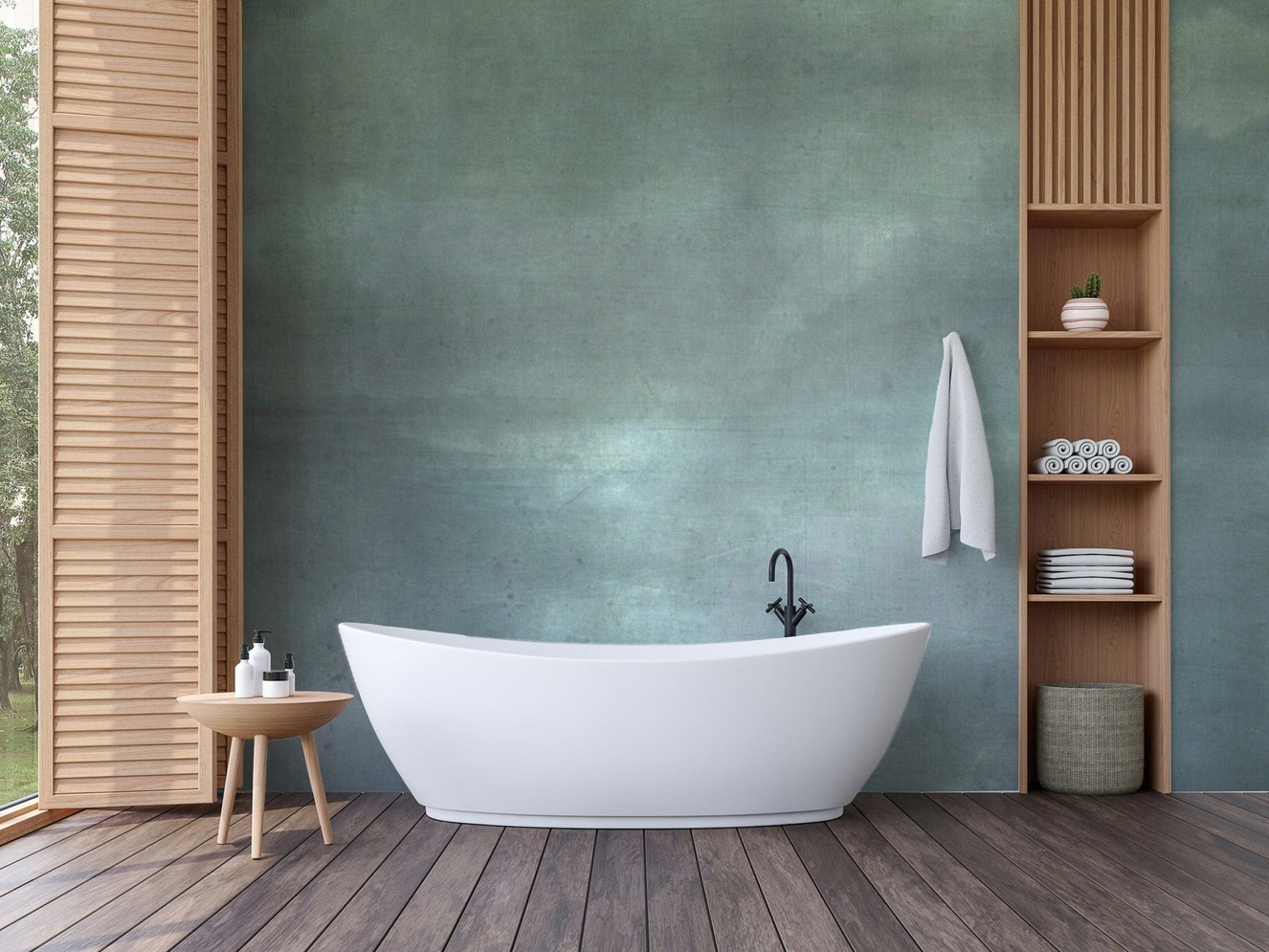 Green ombre wallpaper with soft texture
