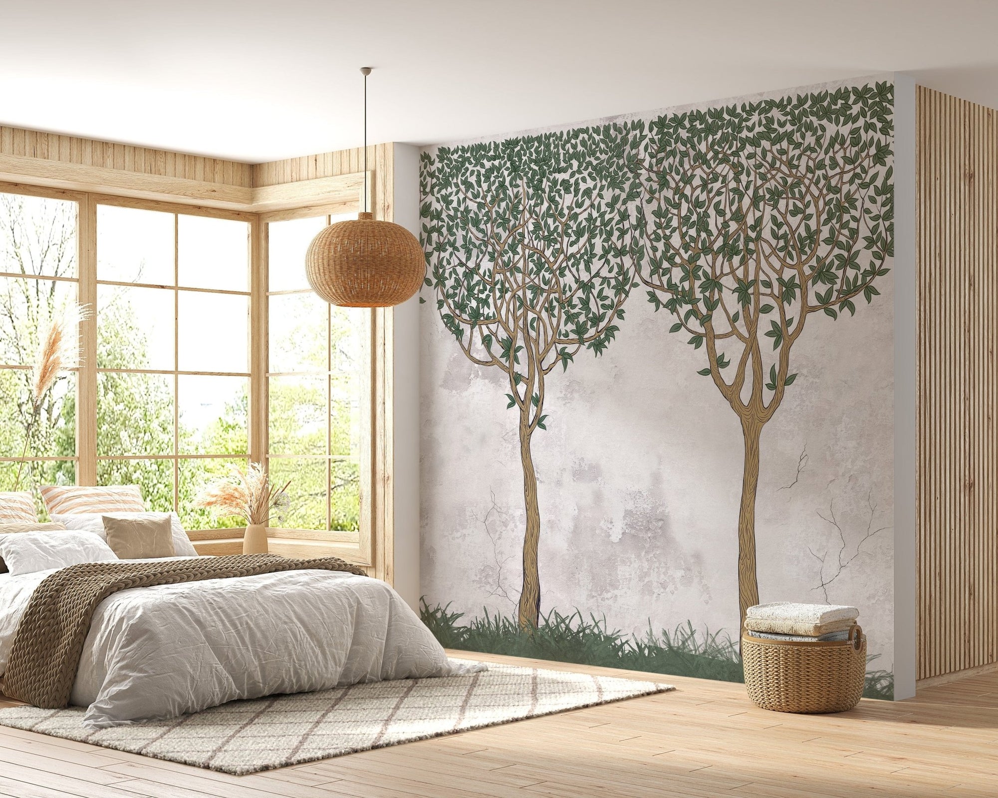 Green Tree Wall Mural B202
