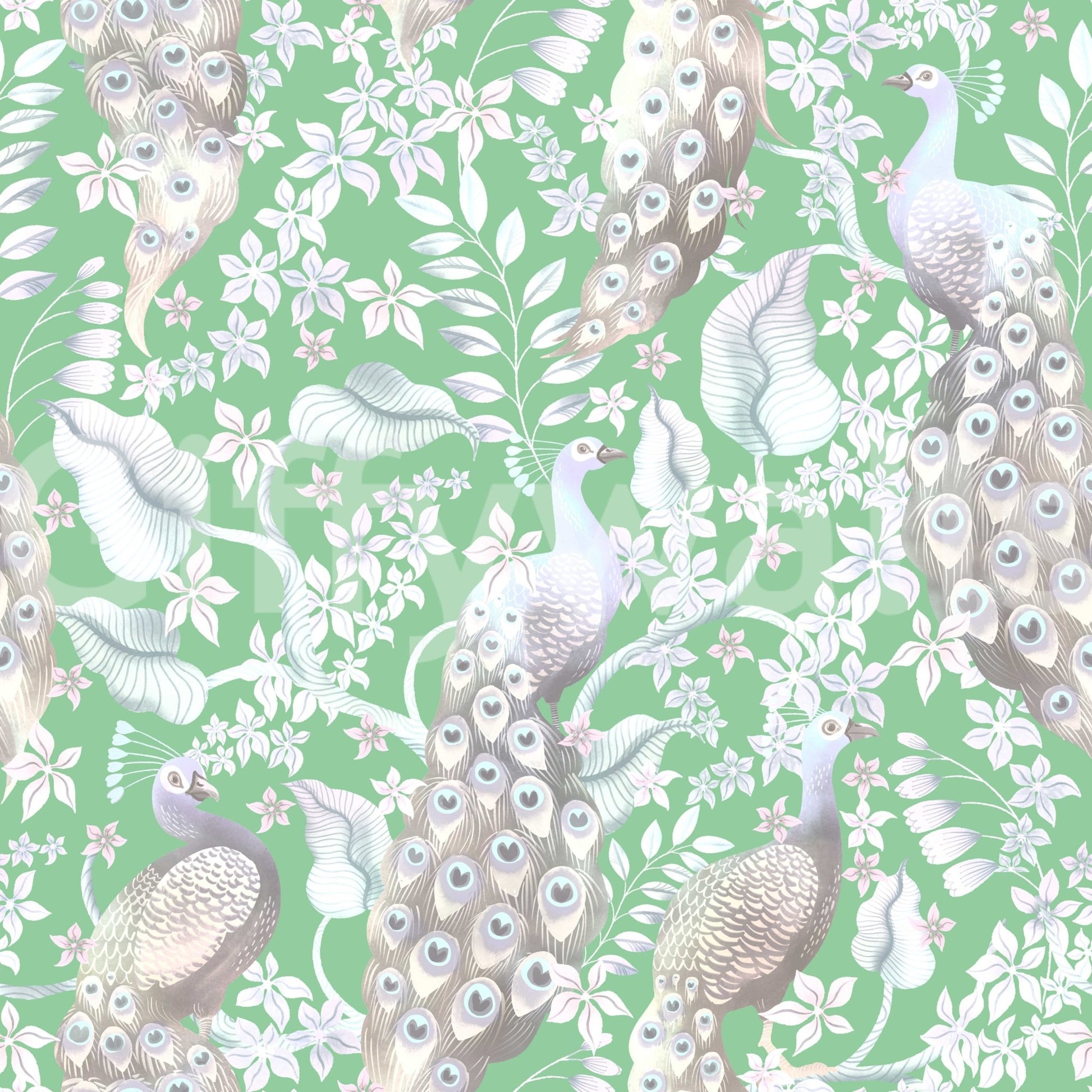 Tropical exotic wallpaper for interiors

