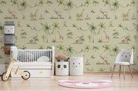 Jungle safari animal wallpaper design
