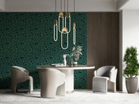 Whimsical woodland Folk Bird pattern, graphic print, accent wall mural.